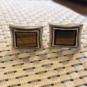 Vintage Tommy Hilfiger Tiger Eye Cufflinks